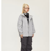 Unisex Jacket Vintage Sports Hooded Jacket Loose Casual Spring and Autumn Coat